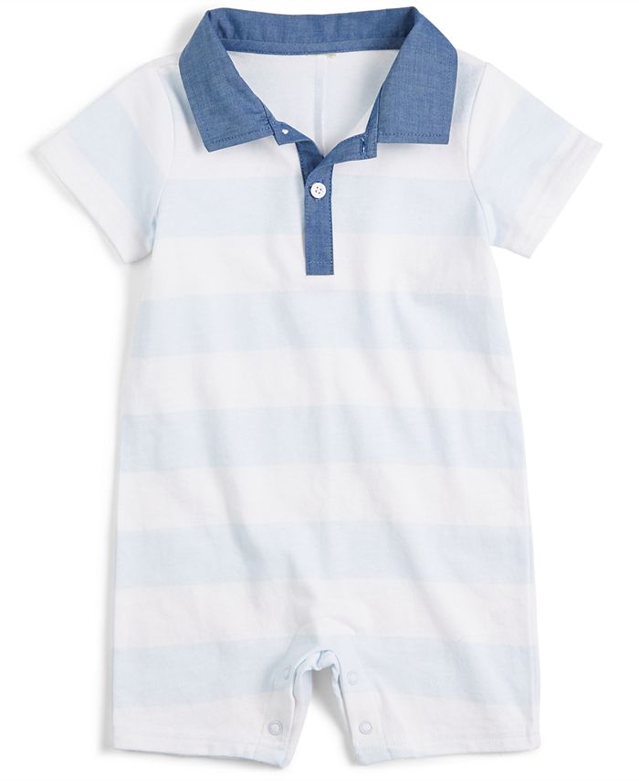 First Impressions Baby Boys Rugby Polo Romper, Created for Macy's - Macy's