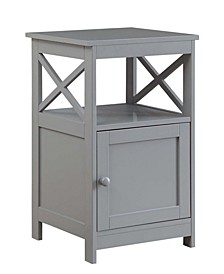 Oxford End Table with Storage Cabinet And Shelf