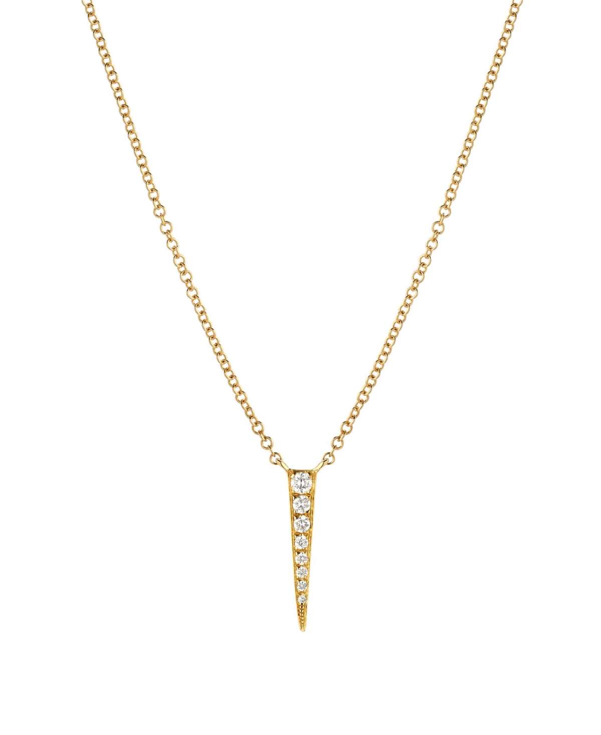 Diamond 14K Gold Dagger Necklace - Gold