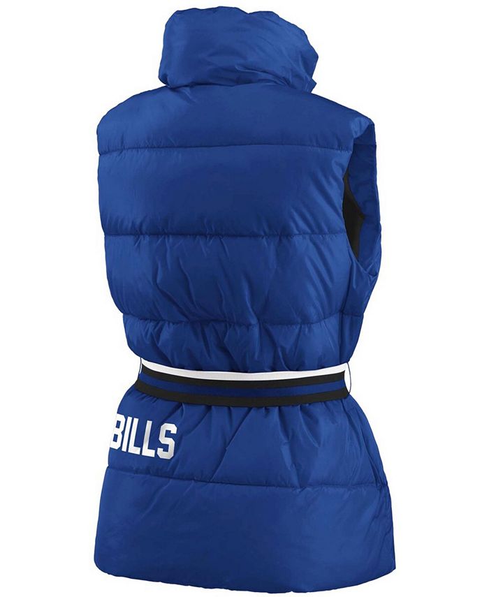 Wear By Erin Andrews Women S Royal Buffalo Bills Full Zip Puffer Vest With Belt Reviews Women Macy S