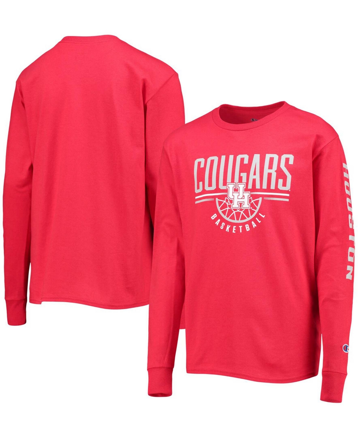 Big Boys and GirlsHouston Cougars Basketball Long Sleeve T-shirt - Scarlet