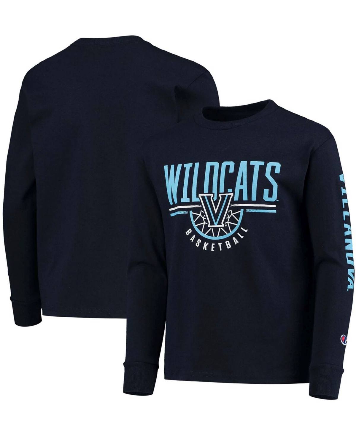 Big Boys and GirlsVillanova Wildcats Basketball Long Sleeve T-shirt - Navy