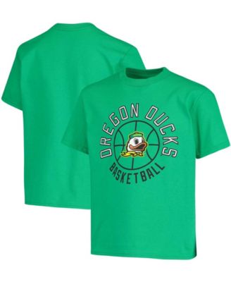 Big Boys and Girls Green Oregon Ducks Basketball T-shirt