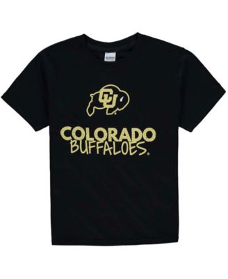 Big Boys and Girls Black Colorado Buffaloes Crew Neck T-shirt