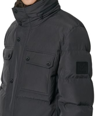 Men's Godwin Quilted Trucker Jacket with Removable Faux-Fur Trim