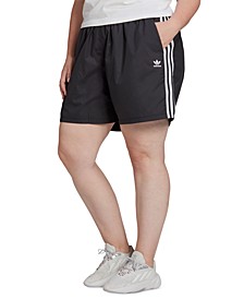 Plus Size 3-Stripes Long Shorts