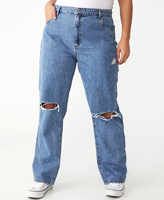 COTTON ON Trendy Plus Size Baggy Straight Jeans - Macy's