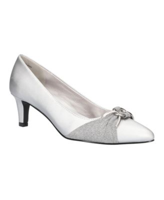 extra wide silver heels