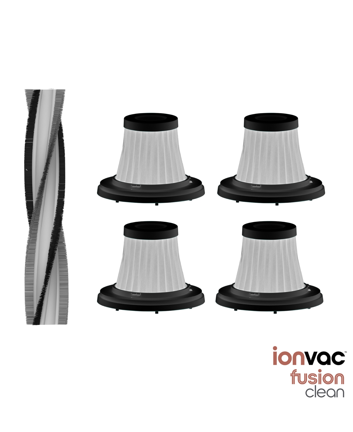 ionvac FusionClean Brush and Filter Replacement Kit - Black