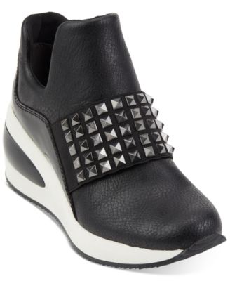 women's borg wedge sneakers