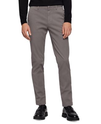 BOSS by Hugo Boss Men's Tapered-Fit Stretch Cotton Pants - Macy's