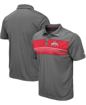 Men's Heathered Charcoal Ohio State Buckeyes Smithers Polo