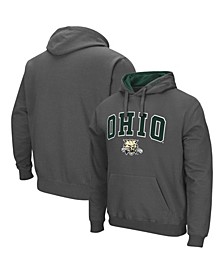 Men's Charcoal Ohio Bobcats Arch and Logo Pullover Hoodie