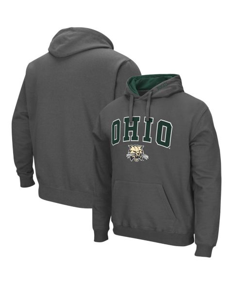 Мужское худи Colosseum Ohio Bobcats Arch and Logo Pullover, цвет: Угольный