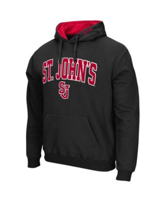 Men's Black St. Johns Red Storm Arch and Logo Pullover Hoodie