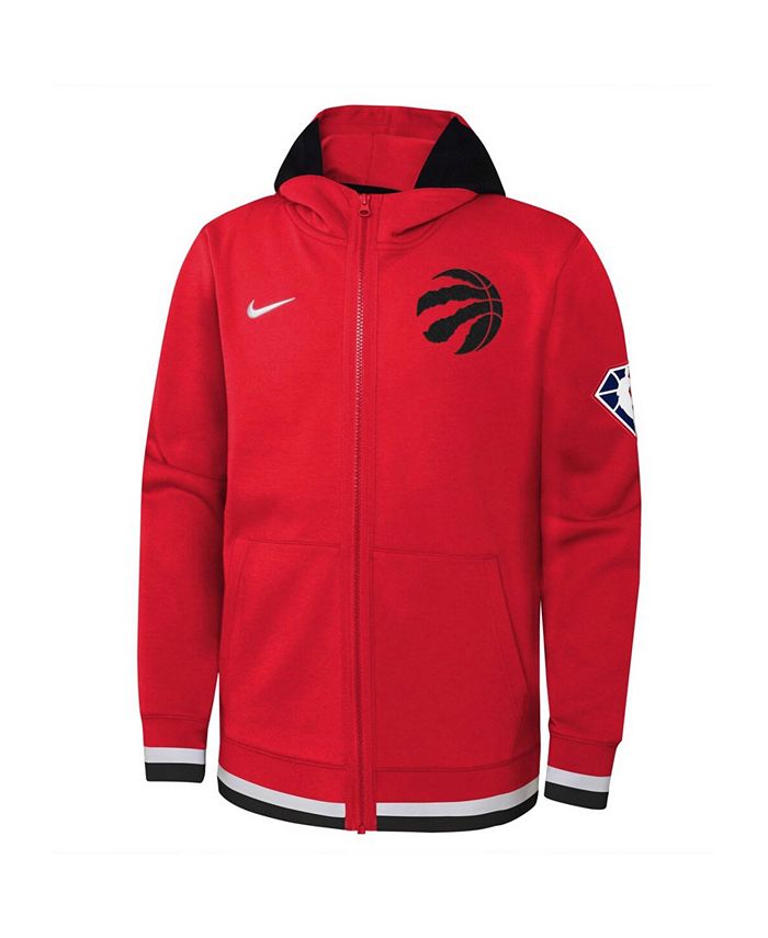 Nike Youth Boys Red Toronto Raptors Logo Showtime Performance Full-Zip ...