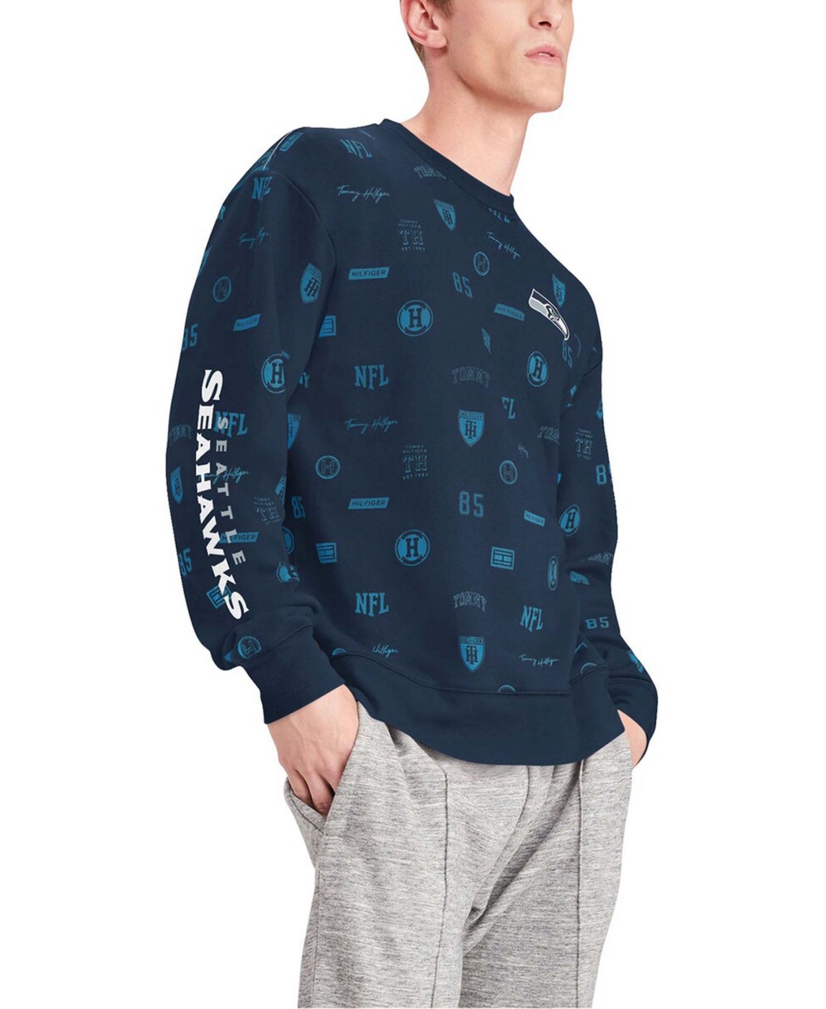 Men's CollegeSeattle Seahawks Reid Graphic Pullover Sweatshirt - Navy