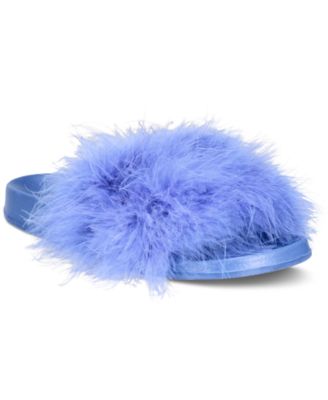 Photo 1 of INC International Concepts Women's Marabou Pool Slides, L 9/10