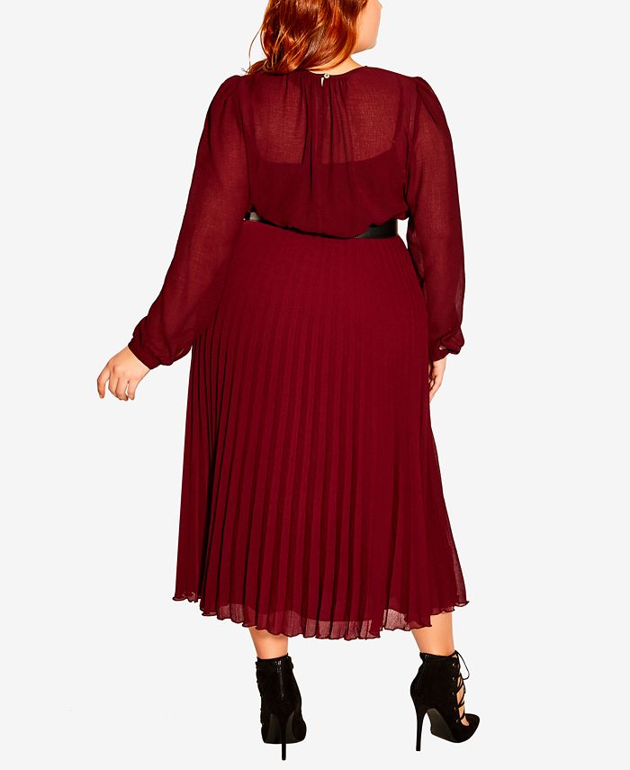 City Chic Trendy Plus Size Love Pleat Dress Macy's