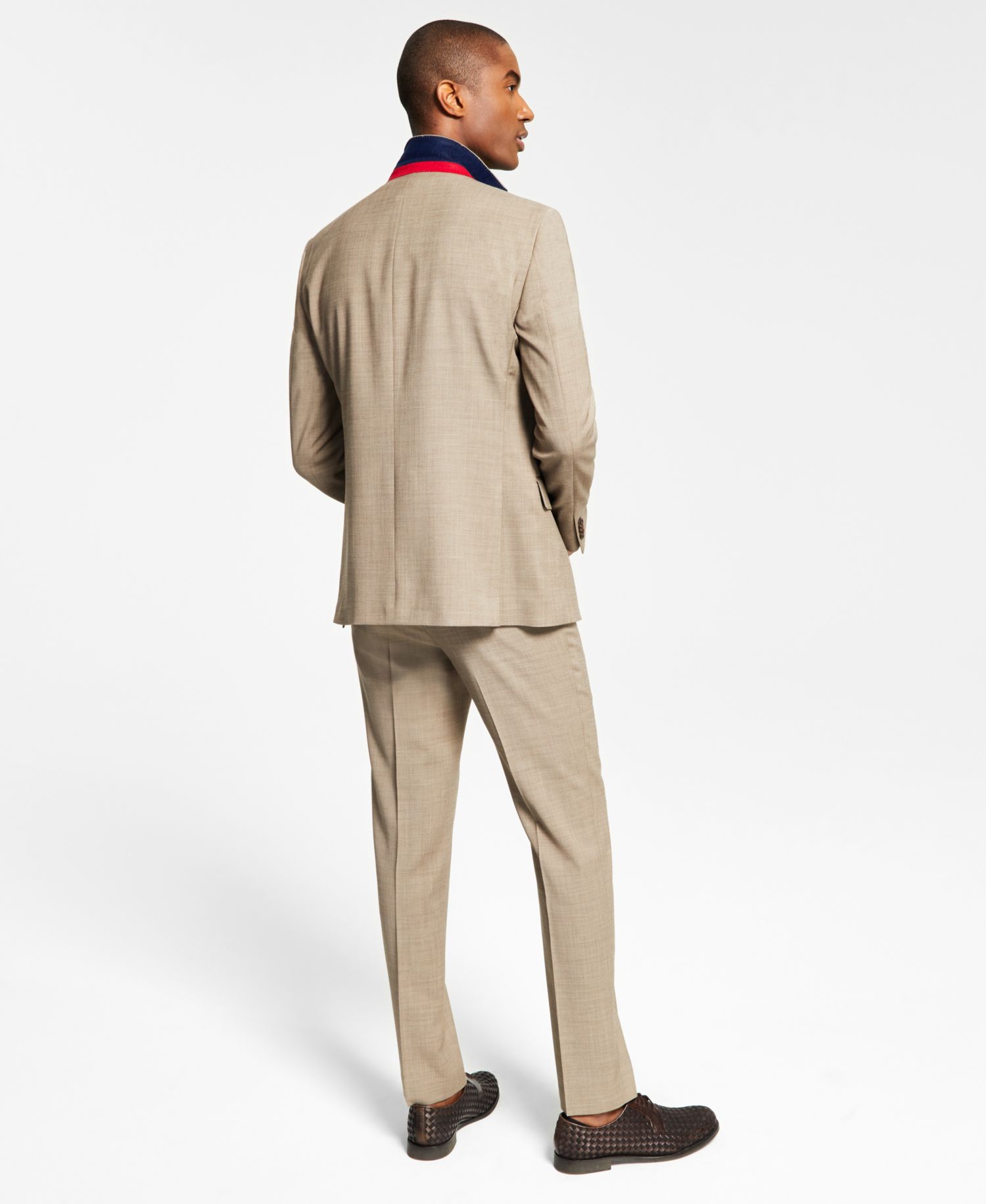 Men's Modern-Fit Wool TH-Flex Stretch Suit Separates Pant