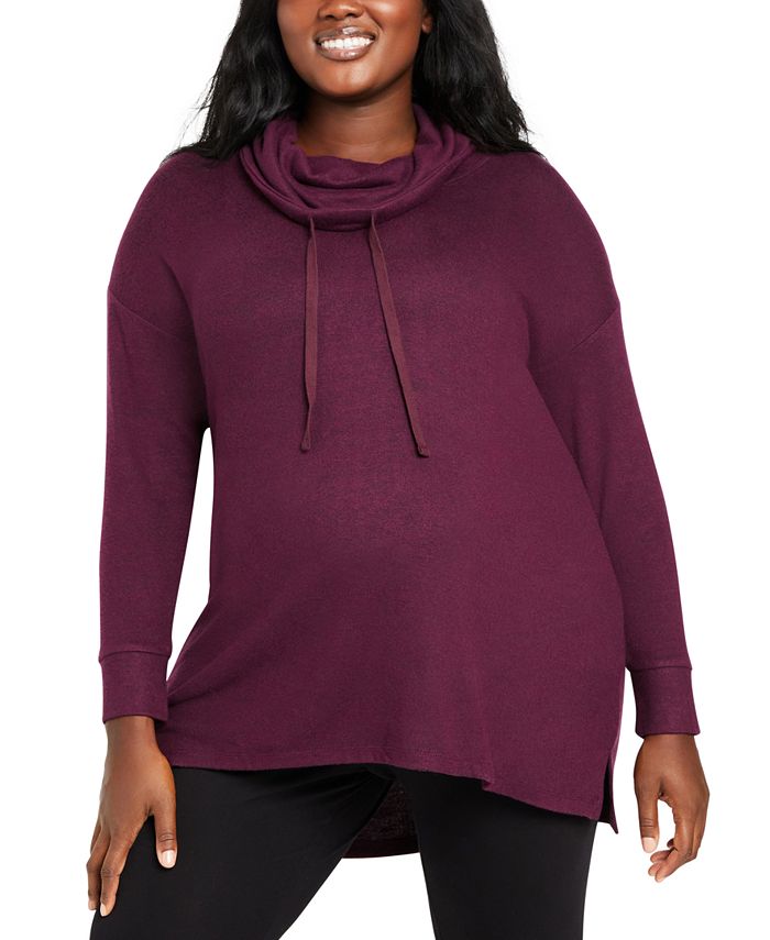 Motherhood Maternity Plus Size Hacci Cowlneck Maternity Sweatshirt