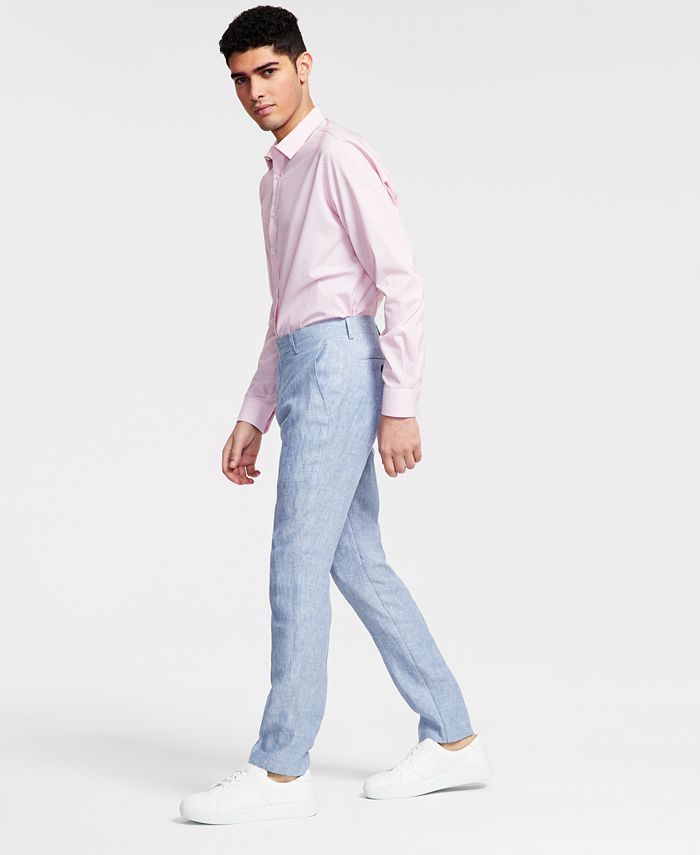 Bar III Men's Slim-Fit Linen Suit Pants, Created for Macy's & Reviews -  Pants - Men - Macy's