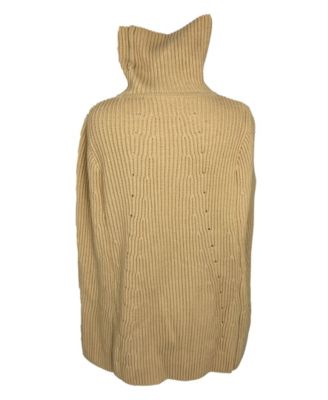 Women's Knit Cowl Neck Cape Poncho