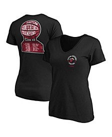 Women's Black Miami Heat 2020 Eastern Conference Champions Delivery Roster V-Neck T-Shirt