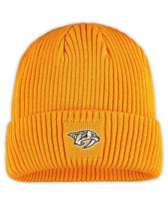Women's Gold-Tone Nashville Predators Primary Logo Cuffed Knit Hat - Macy's