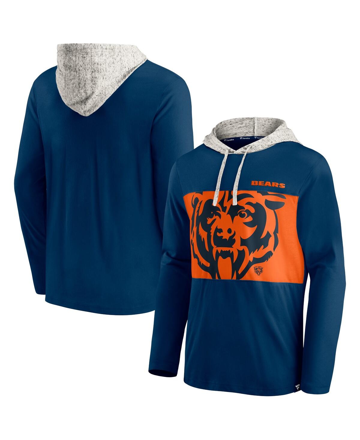 Men'sChicago Bears Long Sleeve Hoodie T-shirt - Navy