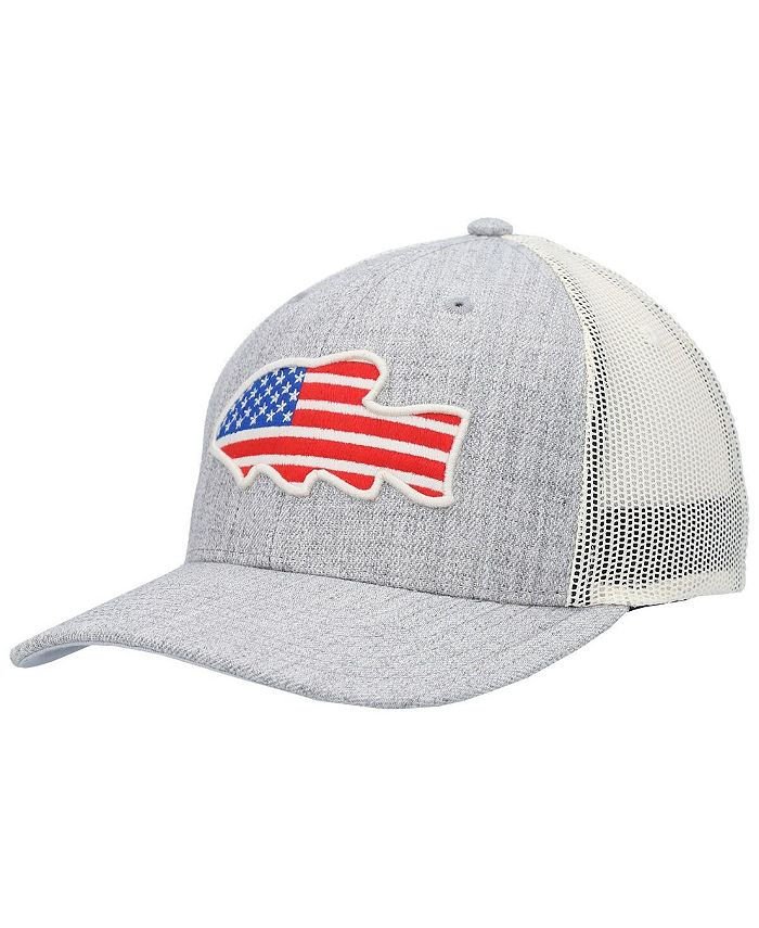 Local Crowns Men's Heathered Gray USA Fish Collection Trucker Snapback ...