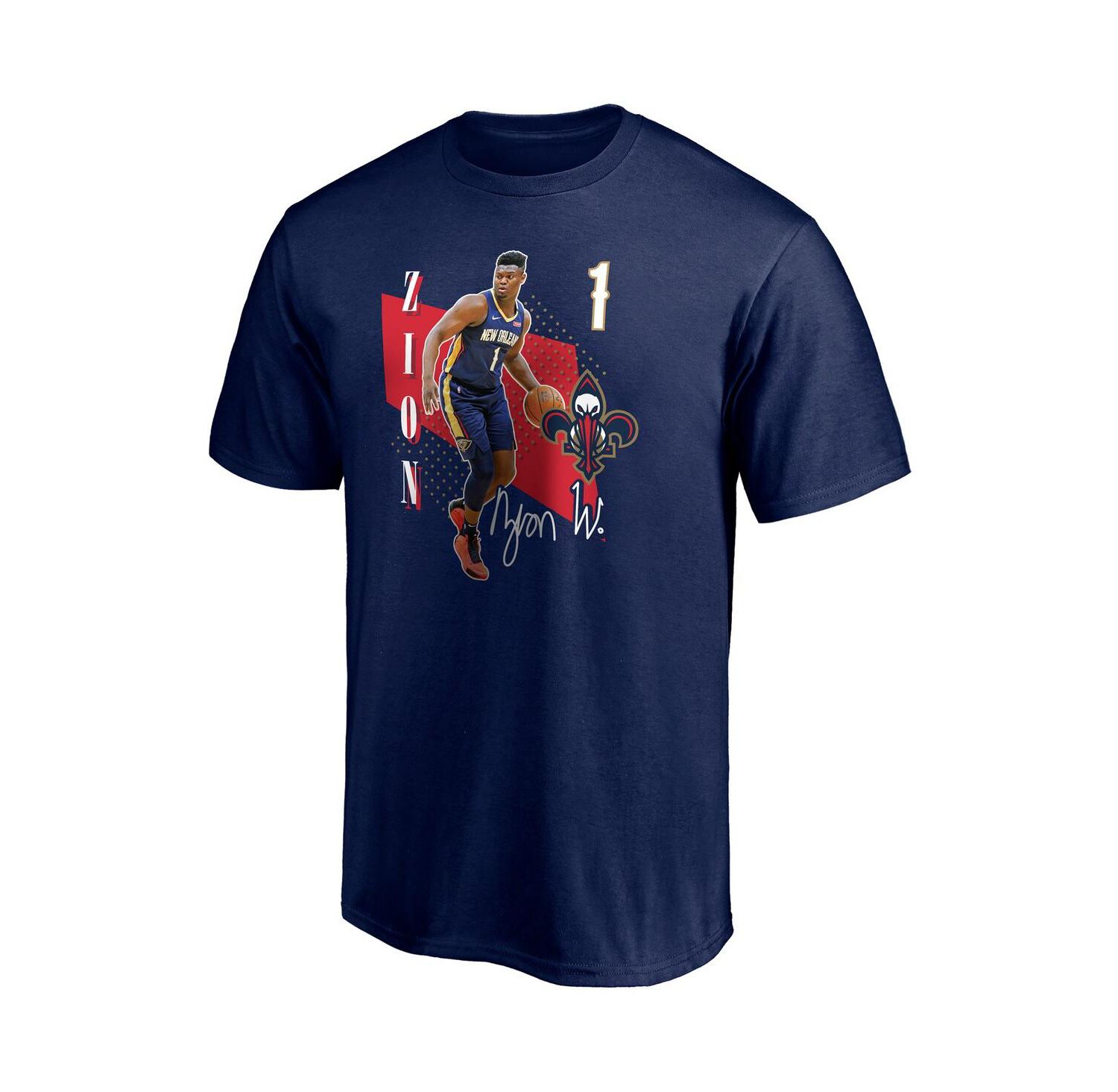 Men's Zion Williamson Navy New Orleans Pelicans Pick Roll T-shirt