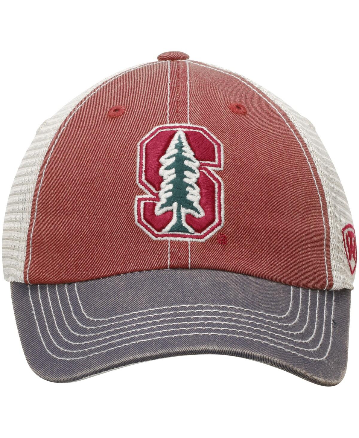 Top Of The World Men's Cardinal And Gray Stanford Cardinal Offroad Trucker Adjustable Hat In Cardinal,gray