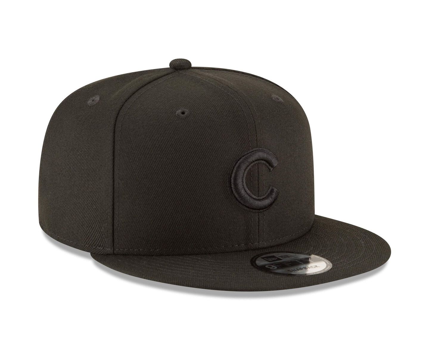 Мужская кепка New Era Chicago Cubs Black on Black 9FIFTY Team Snapback Adjustable — фото 4