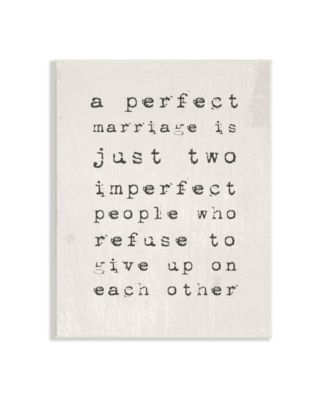 A Perfect Marriage Wall Plaque Art, 10" x 15"