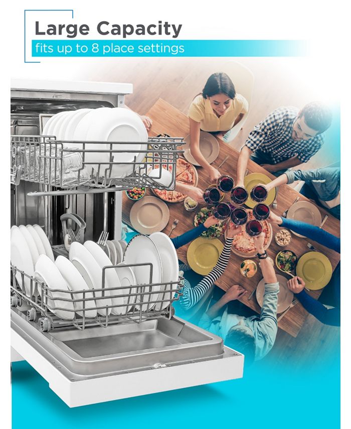 Black & Decker 18 in. Portable Dishwasher, White Macy