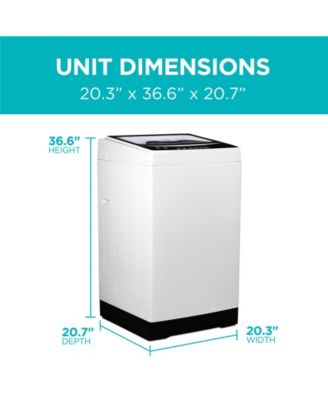 BLACK+DECKER Small Portable Washer, Portable Washer 1.7 Cu. Ft. with 6 Cycles, Transparent Lid