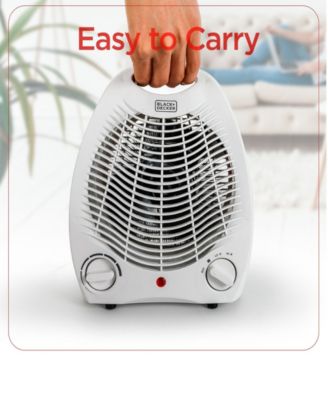 Personal Desktop Space Heater for Office, Home & Desk Use, 2 Heat Settings & Fan, Adjustable Thermostat, BHD101W