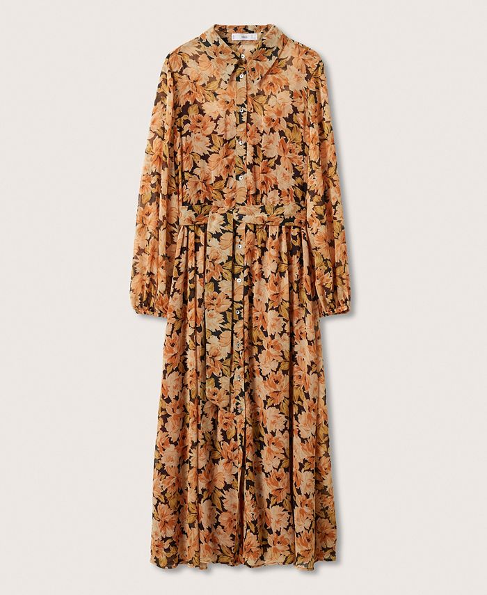 MANGO Women s Floral Shirt Dress Macy s