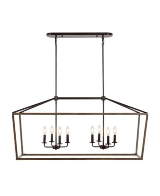 Oriana 8-Light Iron Farmhouse Industrial Lantern LED Pendant