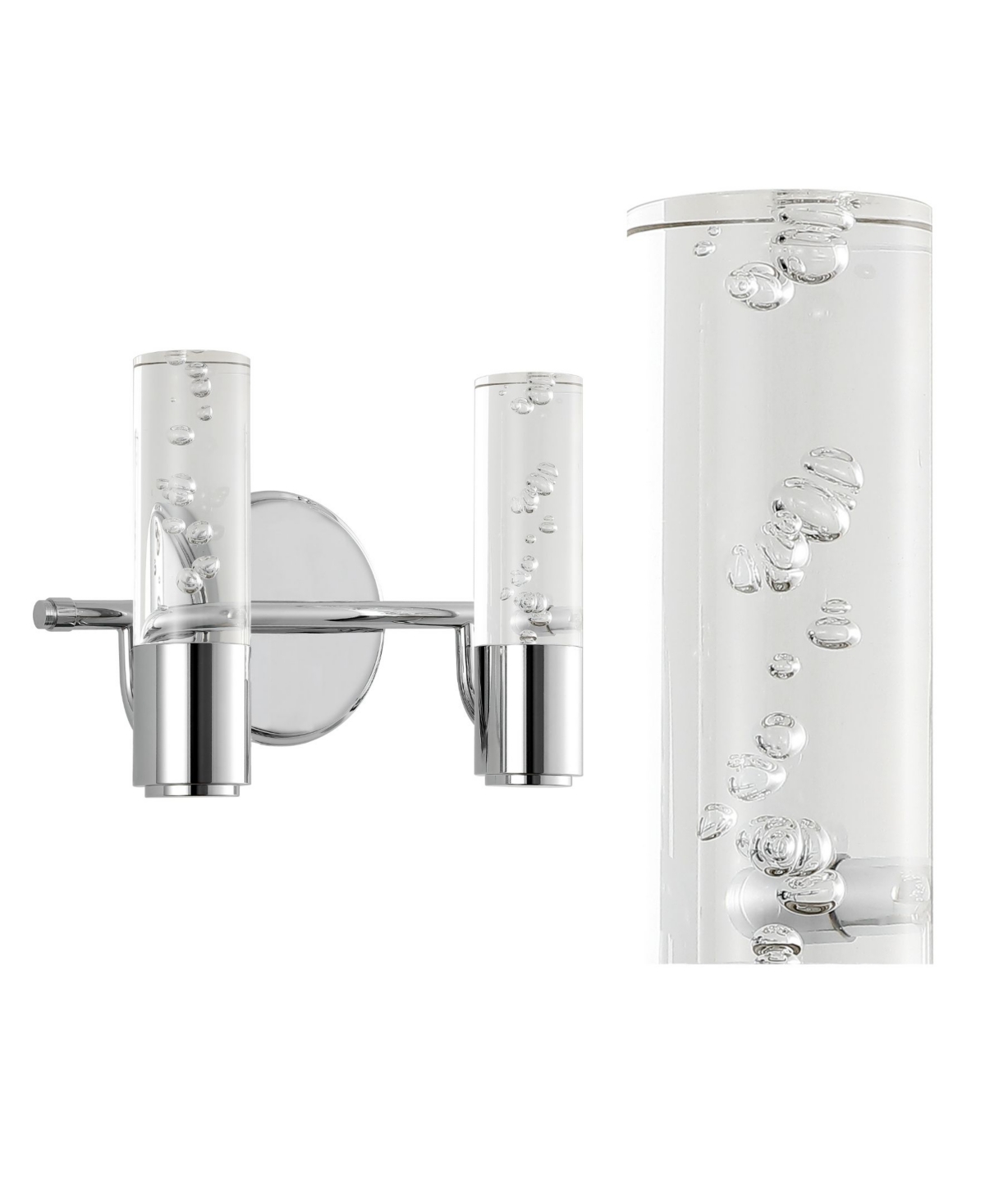 Bolha 2-Light Minimalist Modern Bubble Integrated Led Vanity Light