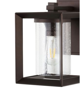 Vaughn 1-Light Modern Rustic Cube LED Outdoor Lantern Set of 2