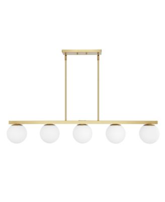 Luca Parisian 5-Light Modern Glam Iron Globe Linear LED Pendant