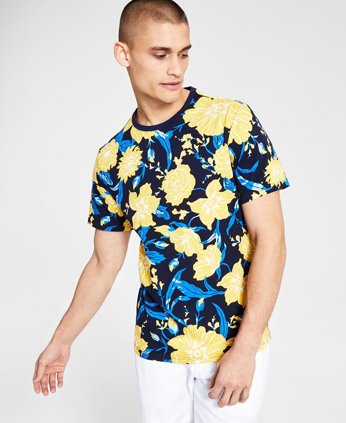 floral graphic tee mens