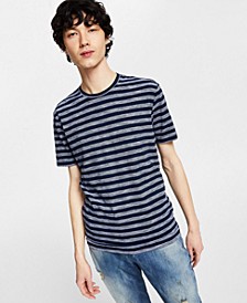 Men's Striped Slub T-Shirt, Created for Macy's