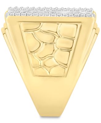 Men's Diamond Vertical Cluster Ring (7 ct. t.w.) in 10k Gold