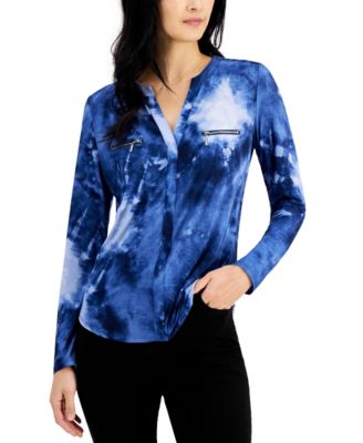 INC International Concepts - Petite Zip-Pocket Top