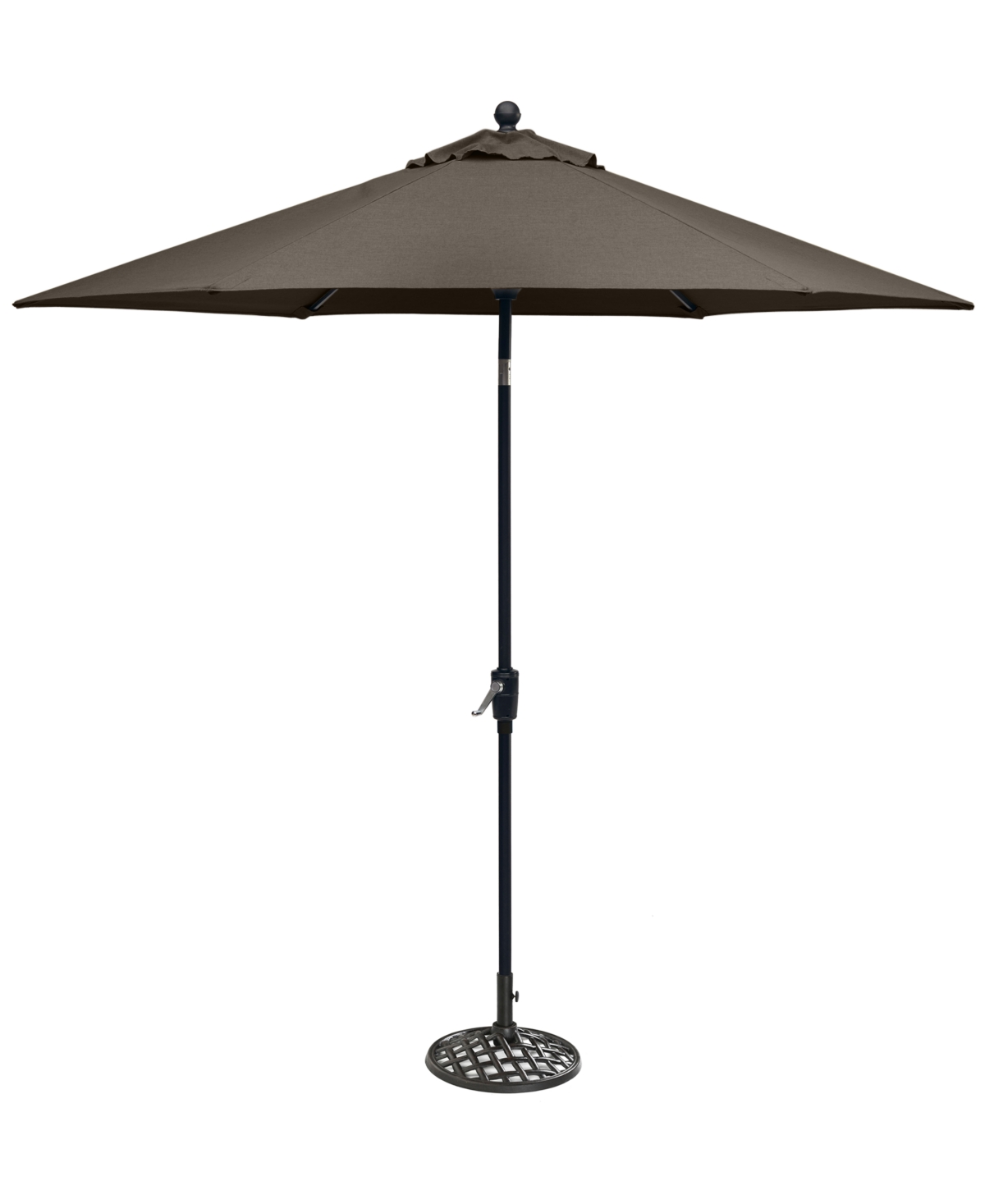 Chateau Outdoor 9 Push Button Tilt Umbrella with Outdoor Fabric and Base, Created for Macys