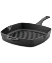 Lodge Cast Iron Baking Pan with Silicone Handles, 15.5 x 10.5, Black