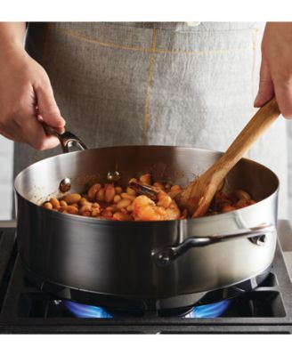 3-Ply Base Stainless Steel 4.5 Quart Induction Saut&eacute; Pan with Helper Handle and Lid